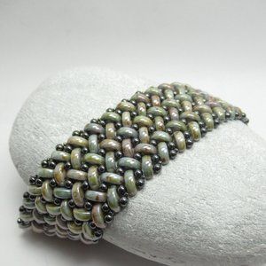 Czech Glass Bead and Hematite bracelet